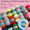100% Acrylic Yarn – 30-Pack #4 Worsted Weight, 20g Skeins (1200 Yards Total), Soft Multicolor Yarn for Crochet, Knitting, Amigurumi & Small Craft Projects